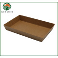 Plateau d&#39;emballage alimentaire en papier kraft brun jetable